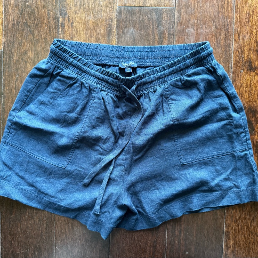 Splendid / Coastal Linen Navy Shorts / XS